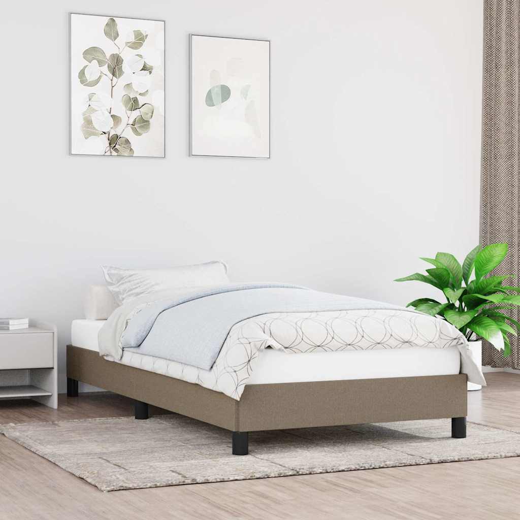 Bettgestell ohne Matratze Taupe 90x190 cm Stoff