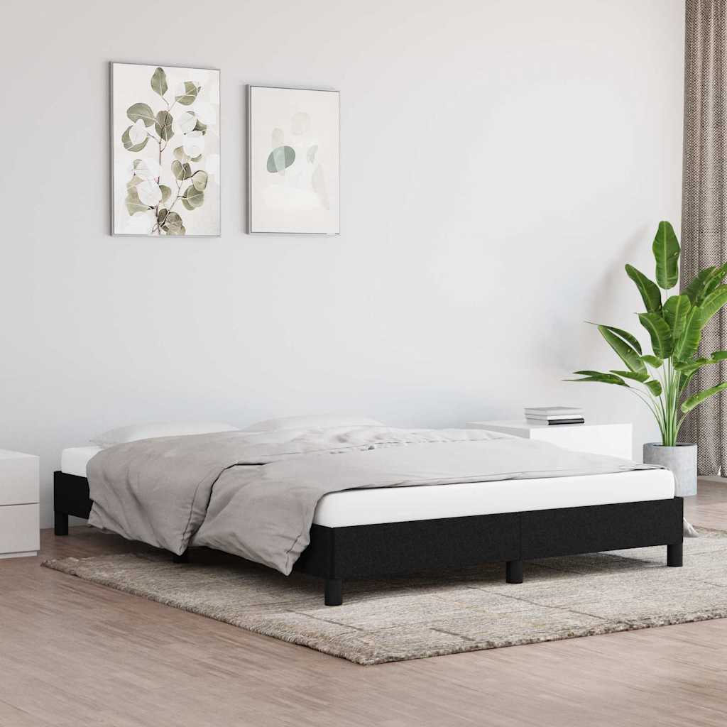 Bettgestell ohne Matratze Schwarz 140x190 cm Stoff