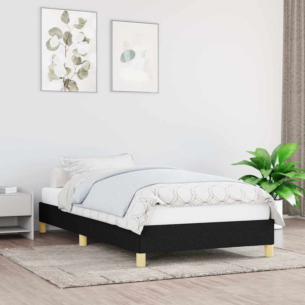 Bettgestell ohne Matratze Schwarz 90x190 cm Stoff