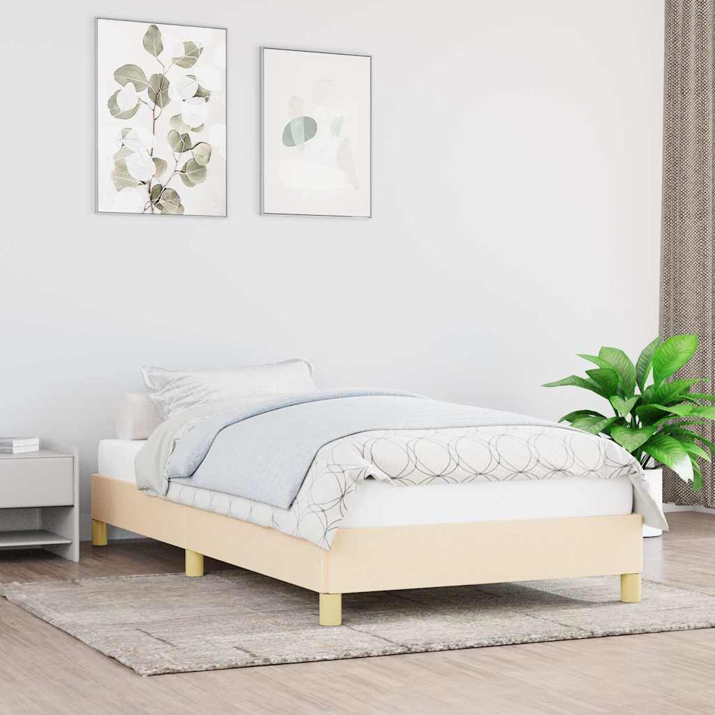Bettgestell ohne Matratze Blau 90x190 cm Stoff