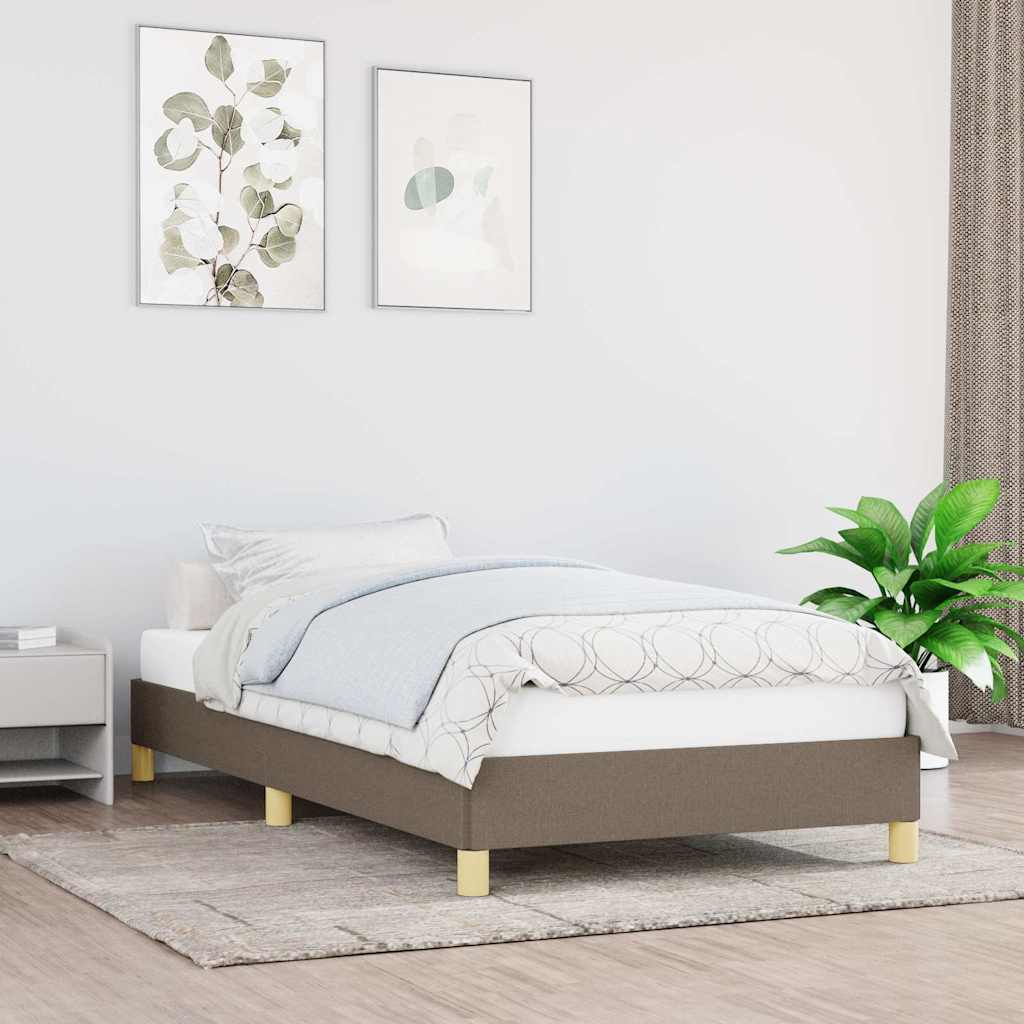 Bettgestell ohne Matratze Taupe 90x200 cm Stoff
