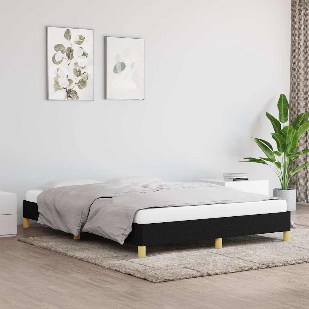 Bettgestell ohne Matratze Schwarz 140x200 cm Stoff