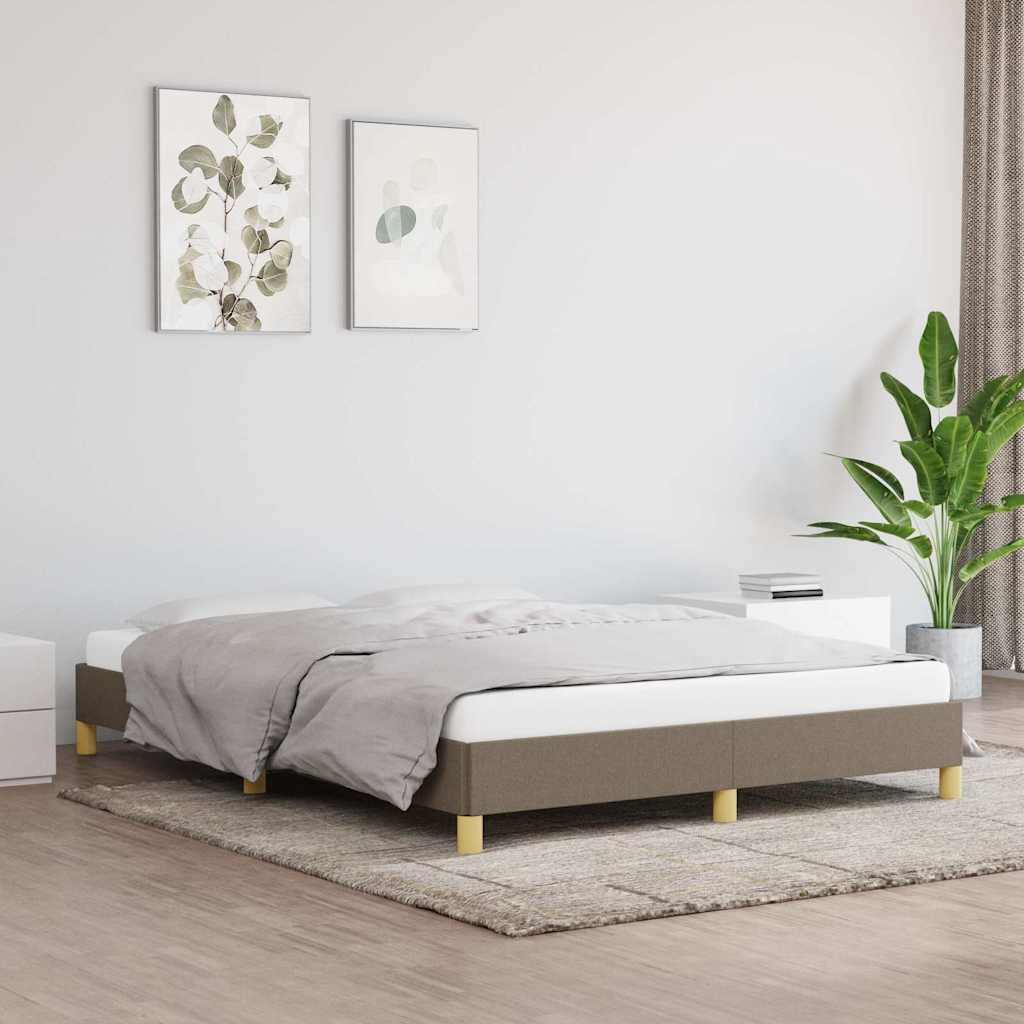 Bettgestell ohne Matratze Taupe 160x200 cm Stoff