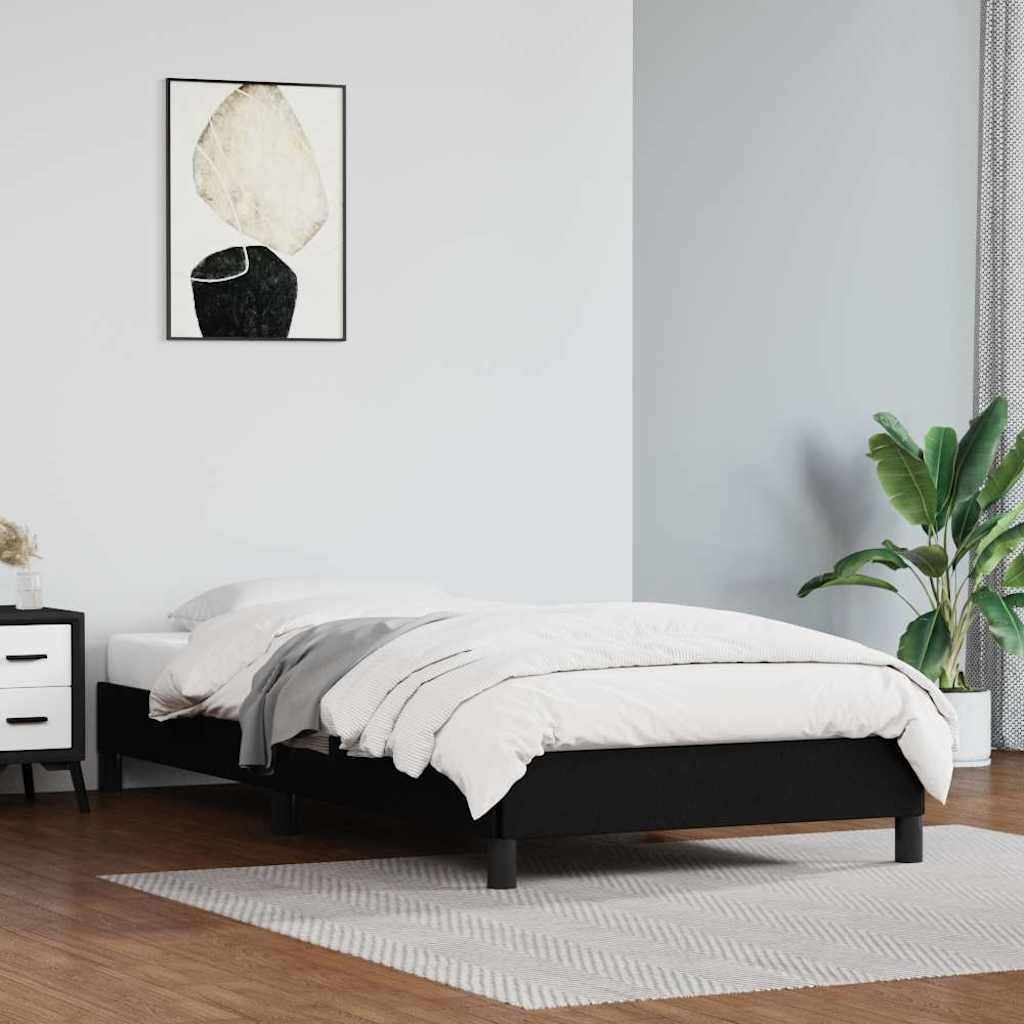 Bettgestell Schwarz 90x200 cm Kunstleder
