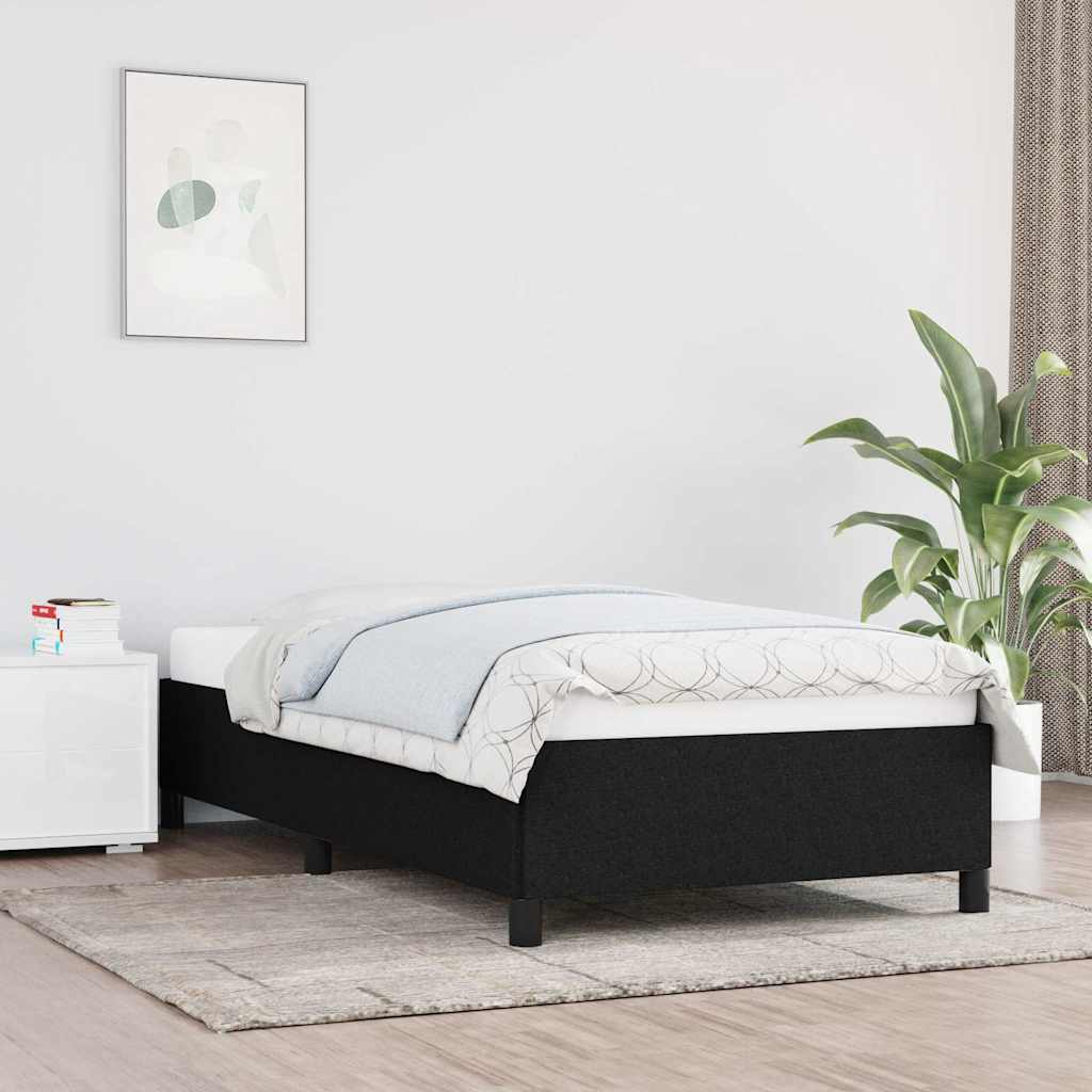 Bettgestell ohne Matratze Schwarz 90x190 cm Stoff