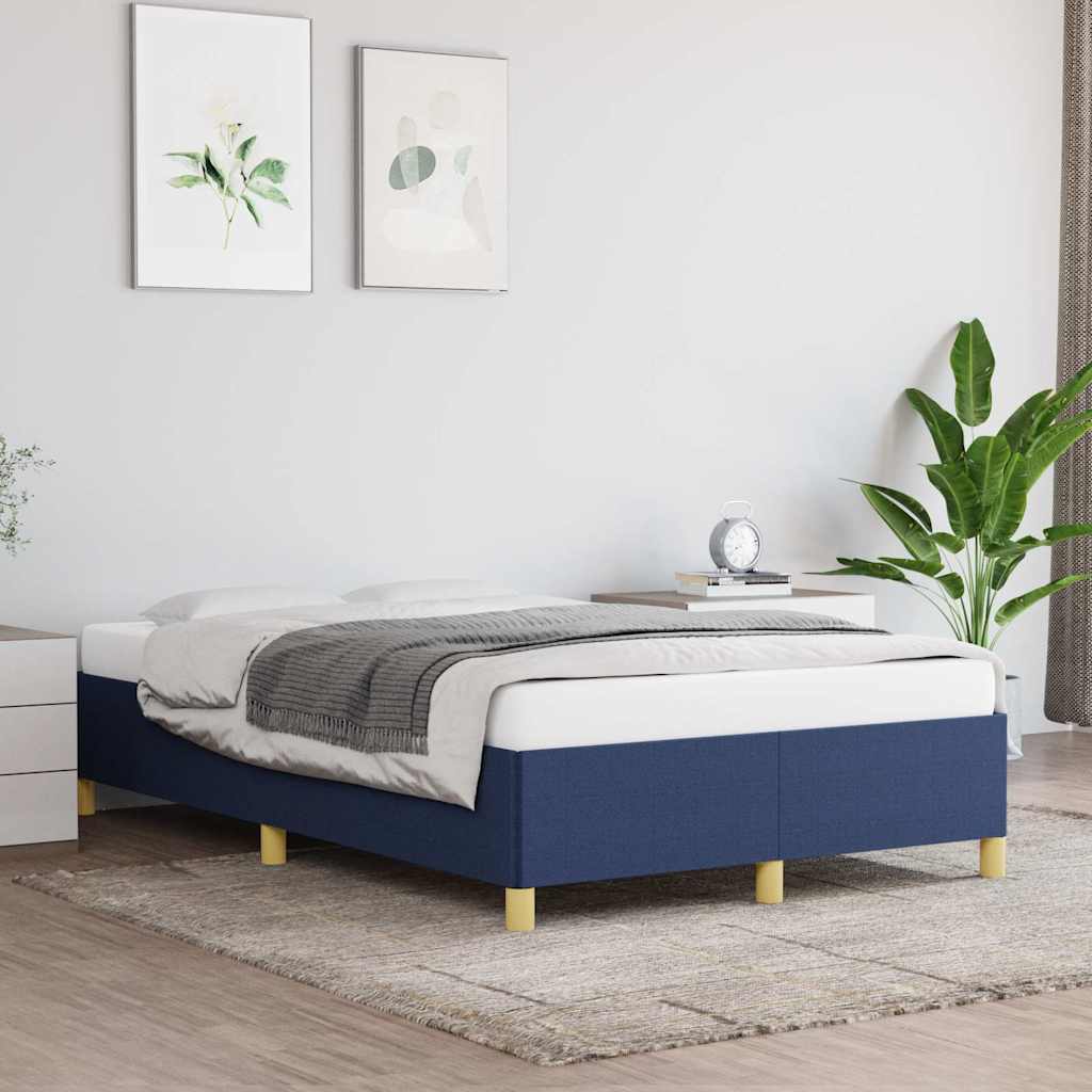 Bettgestell ohne Matratze Blau 120x200 cm Stoff