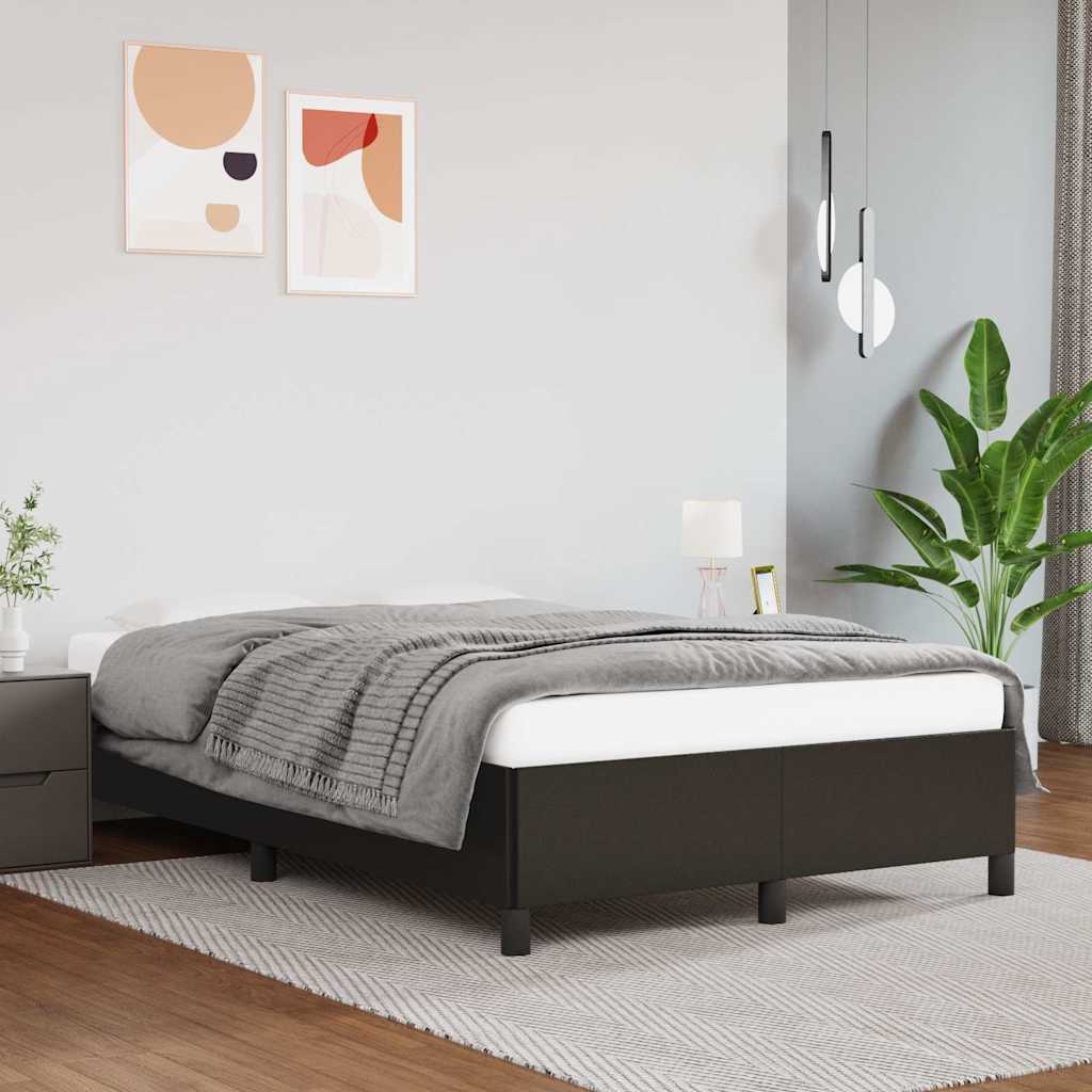 Bettgestell ohne Matratze Schwarz 120x200 cm Kunstleder