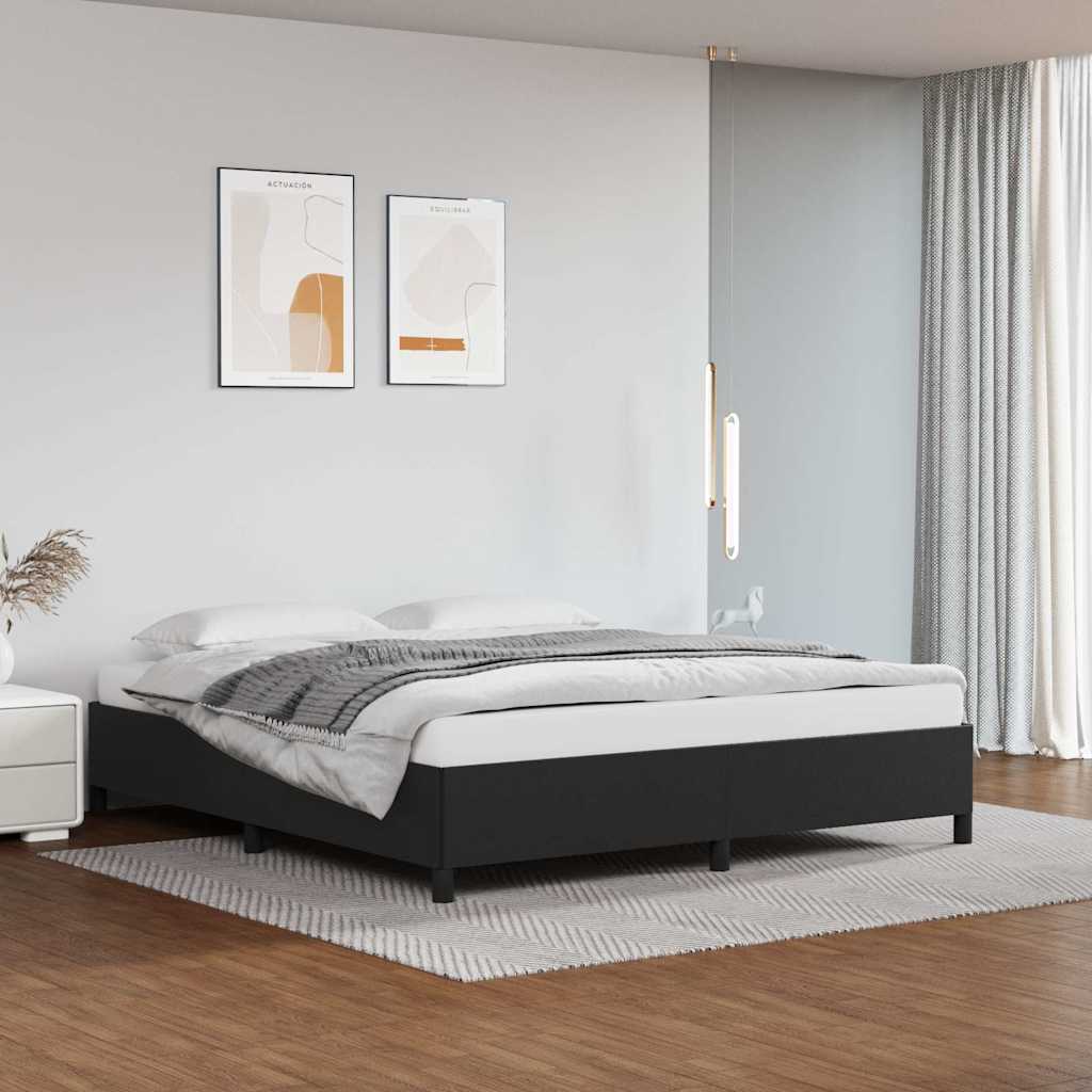 Bettgestell Schwarz 180x200 cm Kunstleder