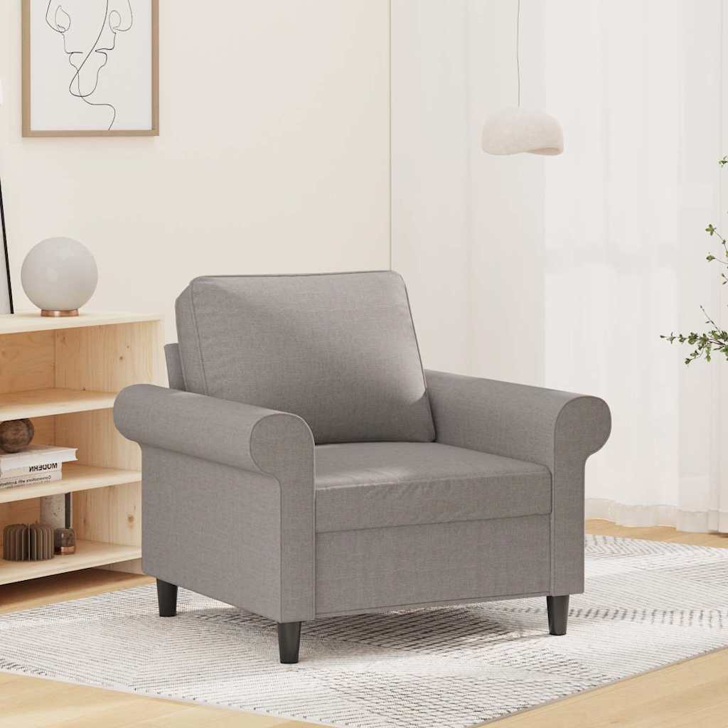 Sessel Hellgrau 60 cm Stoff