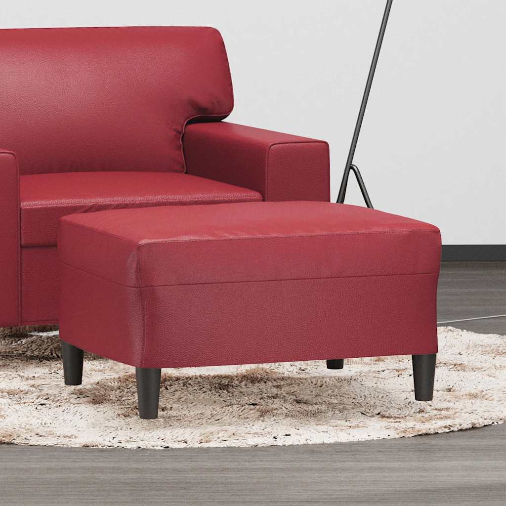 Fußhocker Weinrot 70x55x41 cm Kunstleder