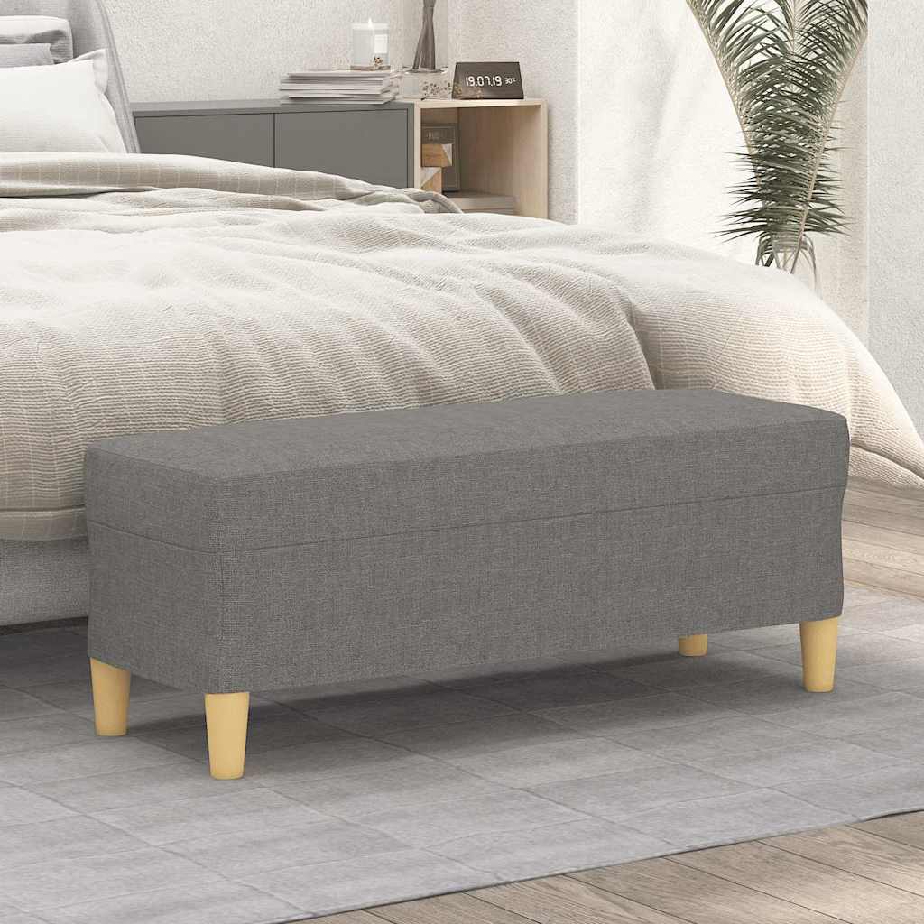 Sitzbank Dunkelgrau 100x35x41 cm Stoff