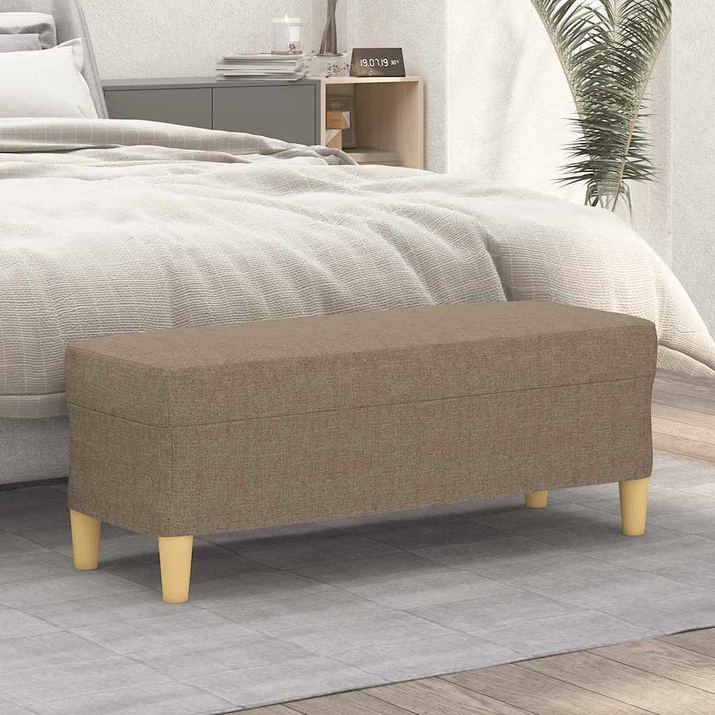 Sitzbank Taupe 100x35x41 cm Stoff