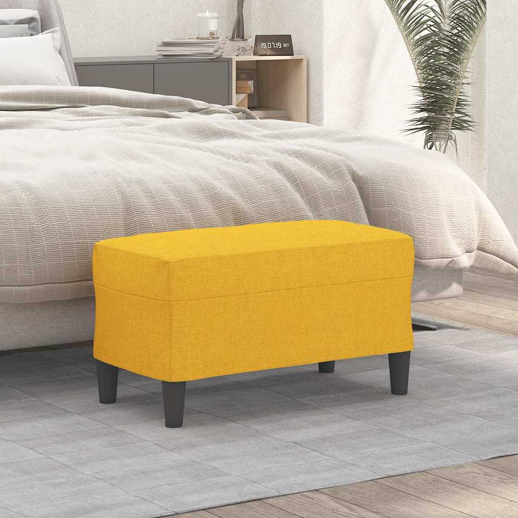 Sitzbank Hellgelb 70x35x41 cm Stoff