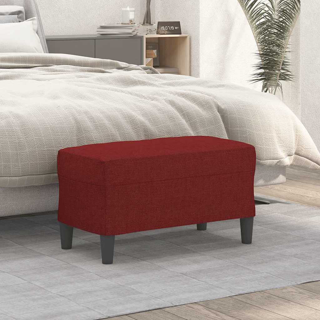 Sitzbank Weinrot 70x35x41 cm Stoff