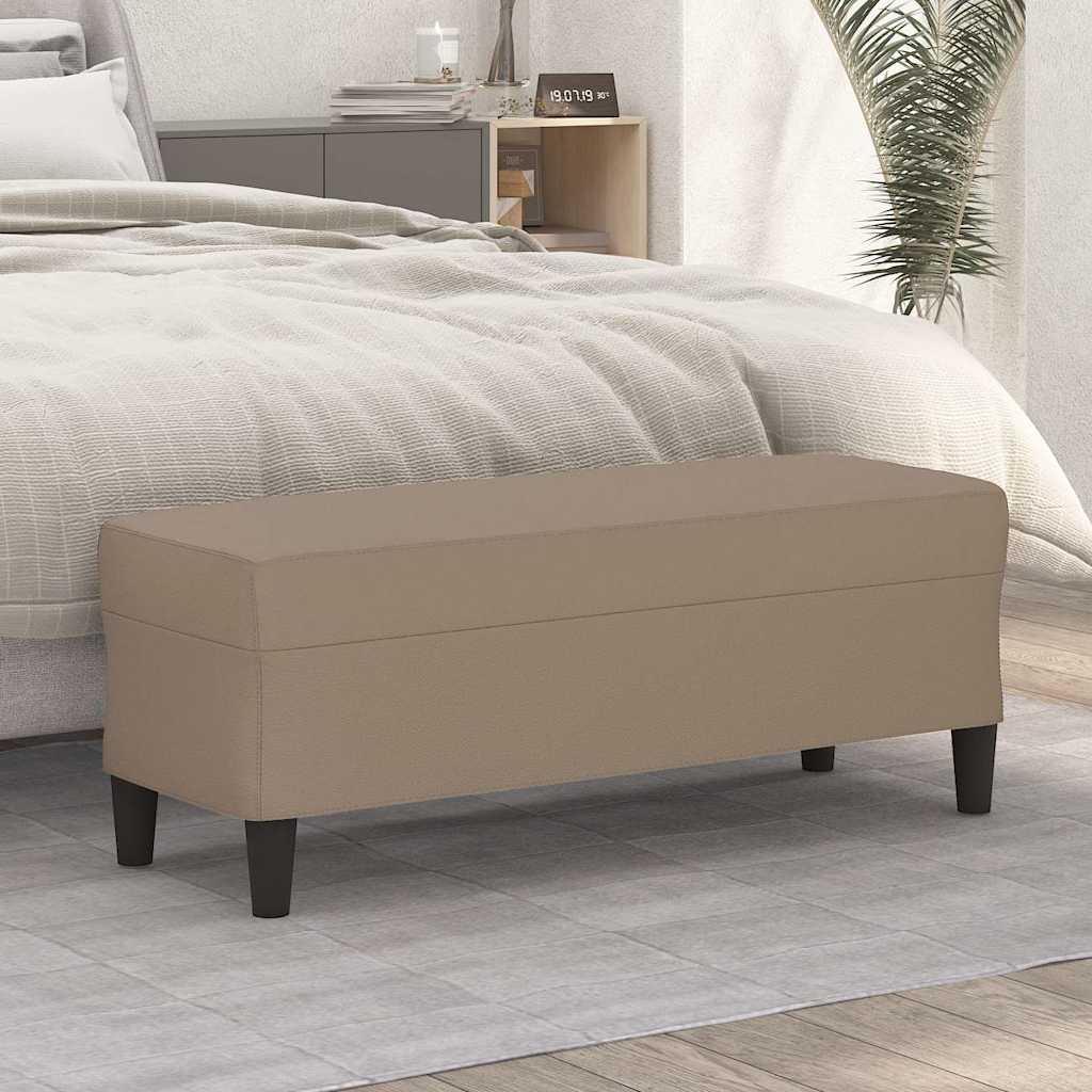 Sitzbank Cappuccino-Braun 100x35x41 cm Kunstleder