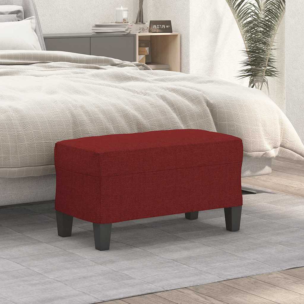 Sitzbank Weinrot 70x35x41 cm Stoff