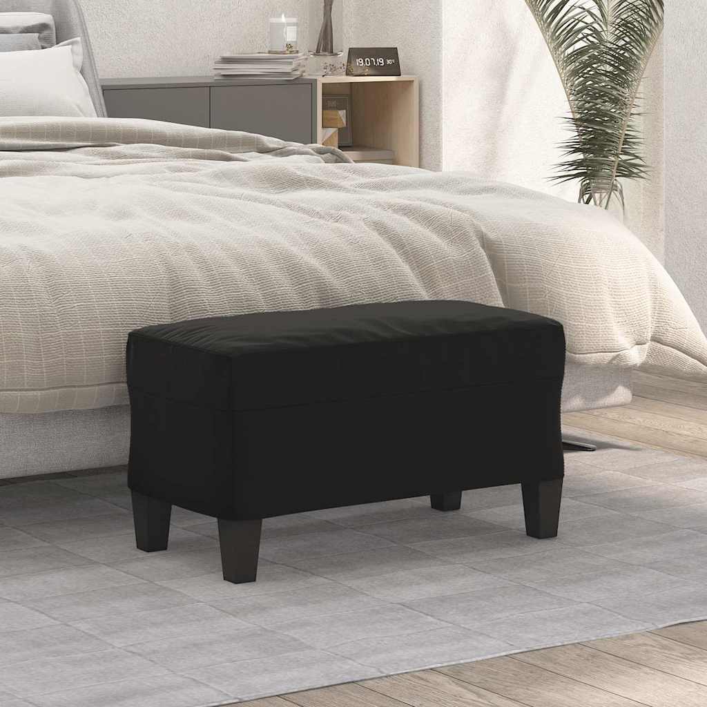Sitzbank Schwarz 70x35x41 cm Mikrofasergewebe