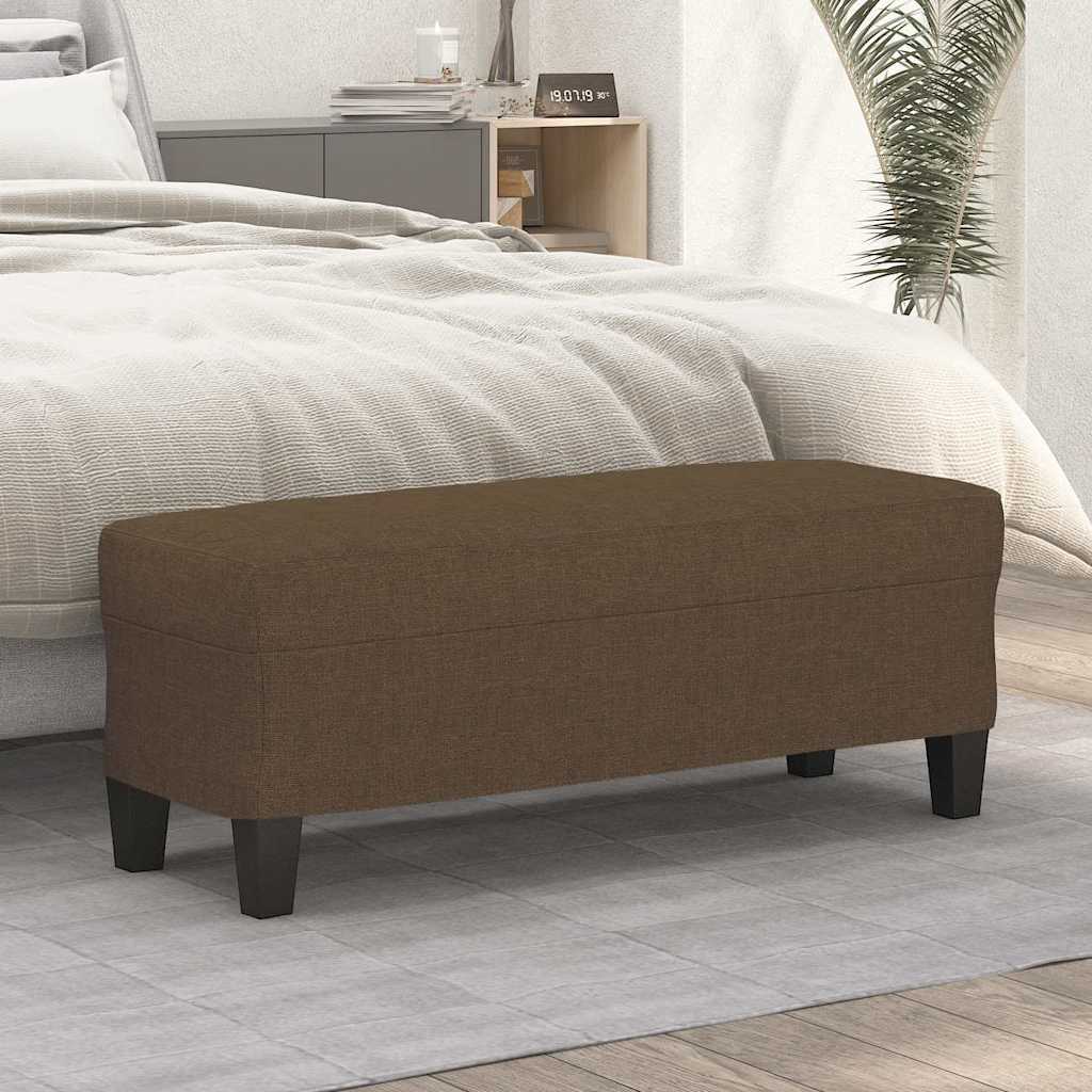 Sitzbank Braun 100x35x41 cm Stoff