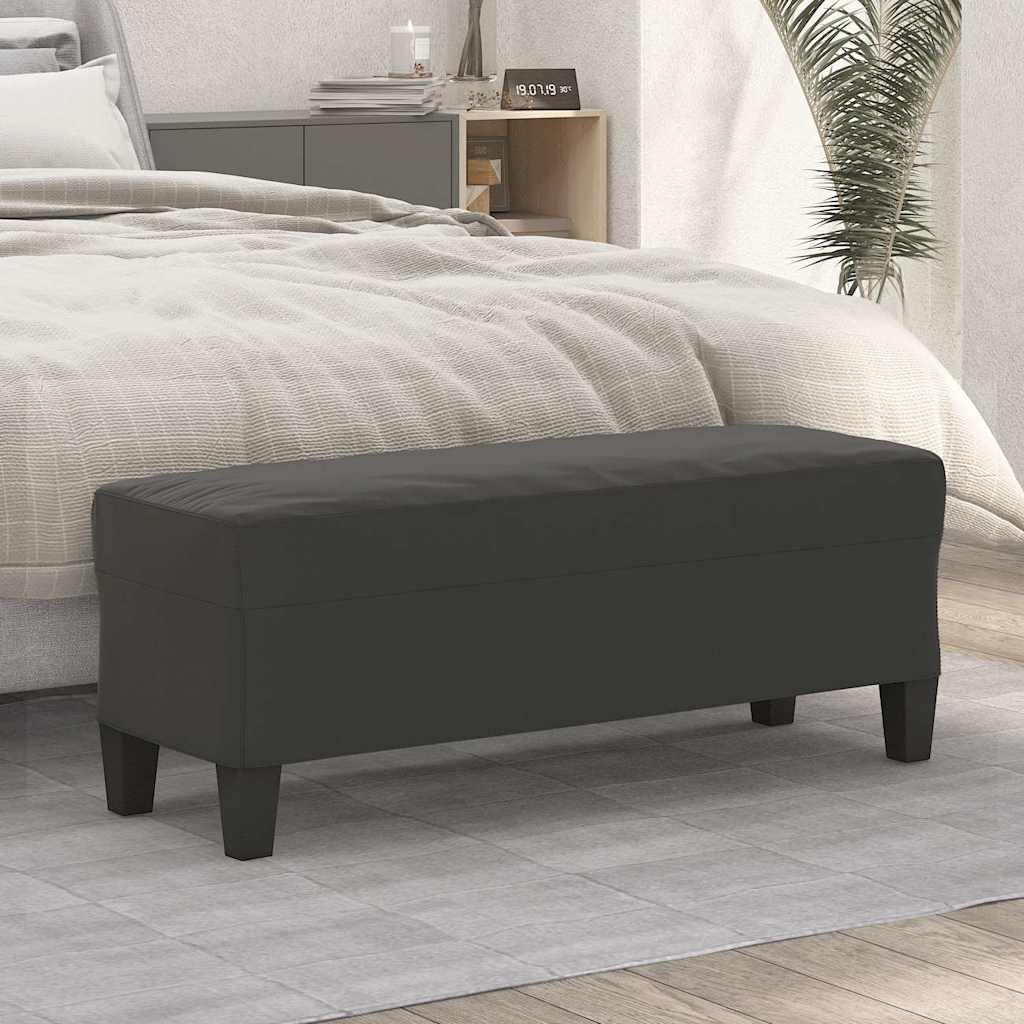 Sitzbank Dunkelgrau 100x35x41 cm Mikrofasergewebe