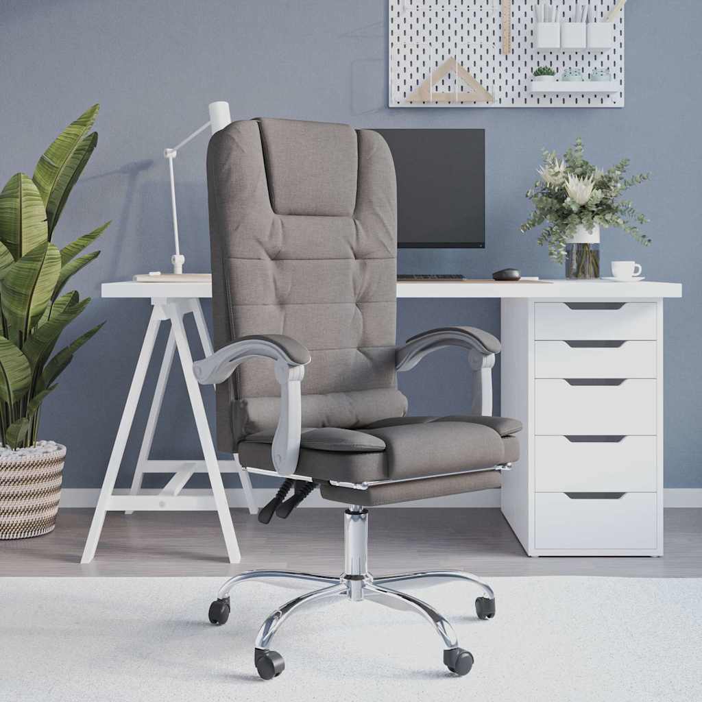 Bürostuhl mit Massagefunktion Taupe Stoff