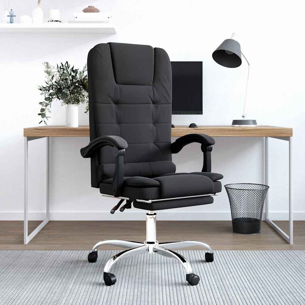 Bürostuhl mit Massagefunktion Schwarz Kunstleder