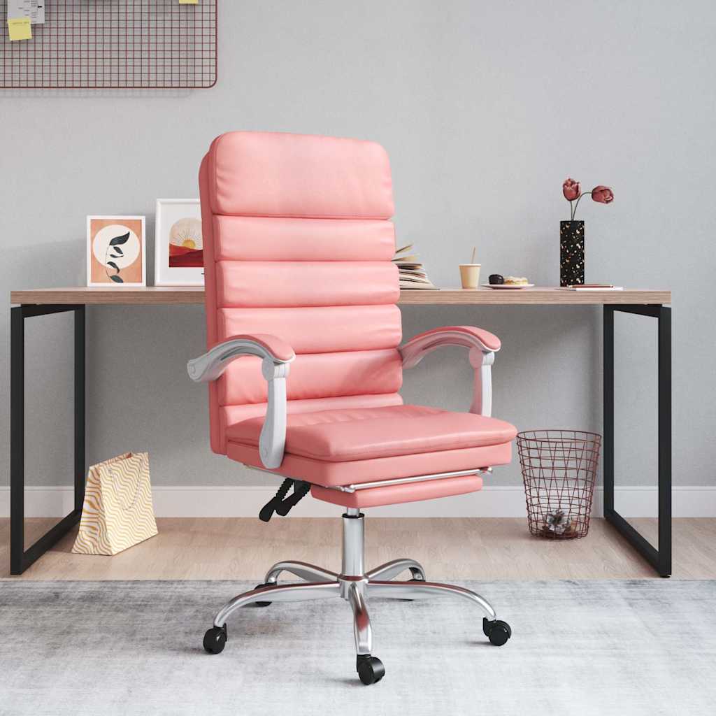 Bürostuhl mit Massagefunktion Rosa Kunstleder