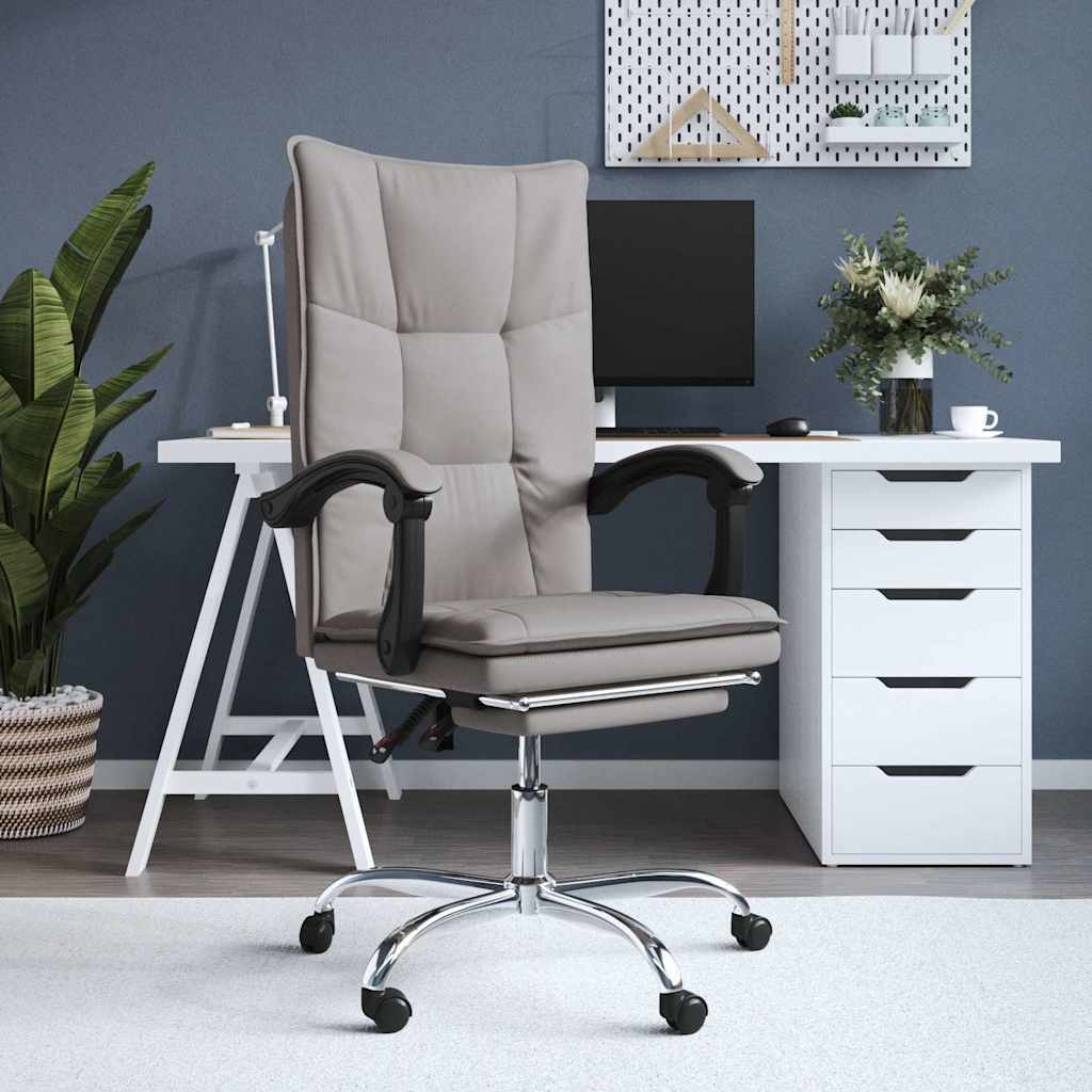 Bürostuhl mit Liegefunktion Taupe Stoff