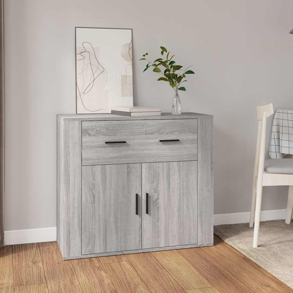 Sideboard Grau Sonoma 80x33x70 cm Holzwerkstoff
