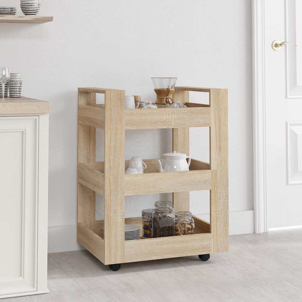 Küchenwagen Sonoma-Eiche 60x45x80 cm Holzwerkstoff
