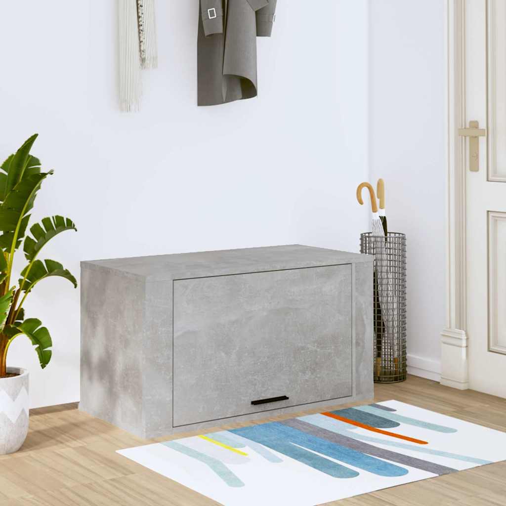 Wand-Schuhschrank Betongrau 70x35x38 cm Holzwerkstoff