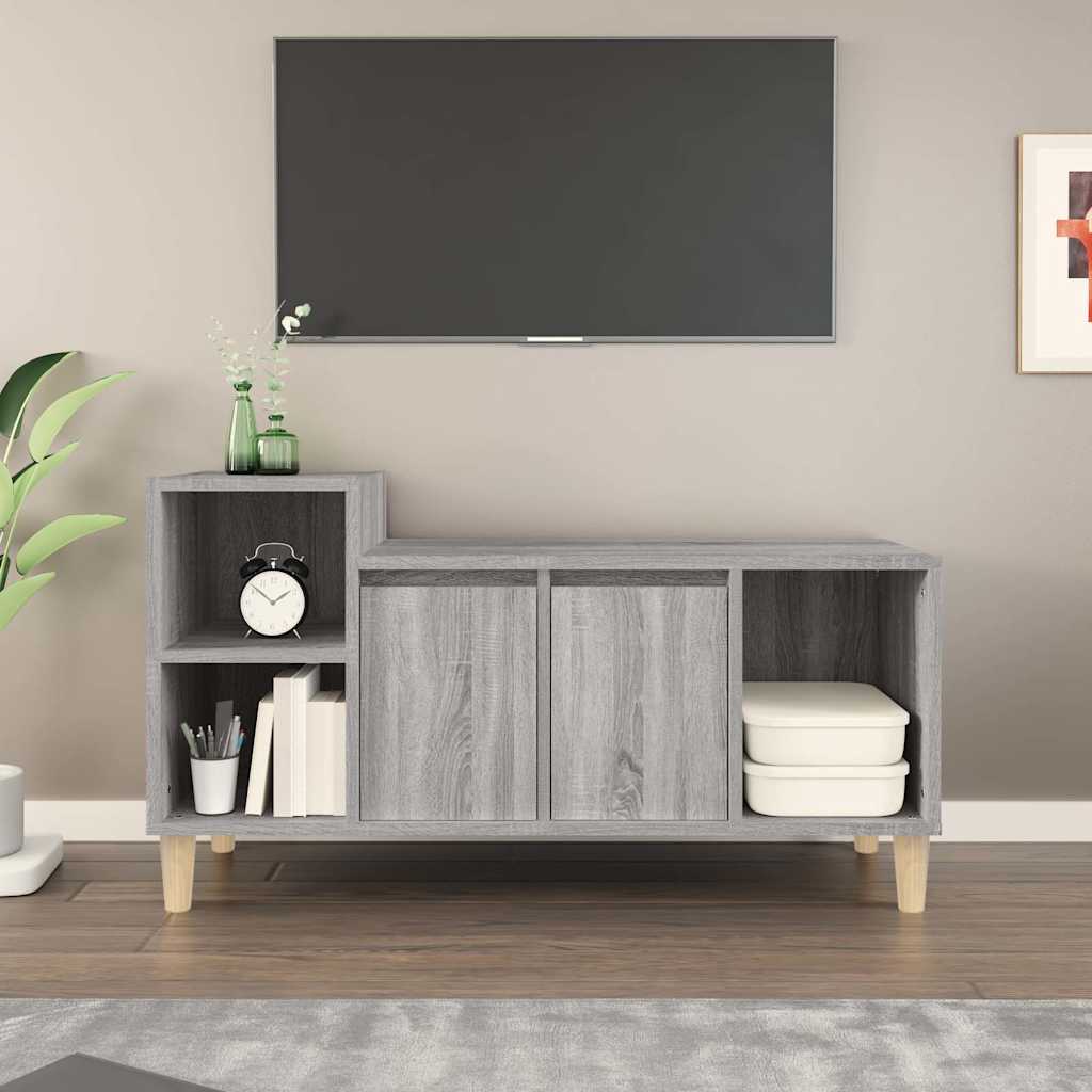 TV-Schrank Grau Sonoma 100x35x55 cm Holzwerkstoff