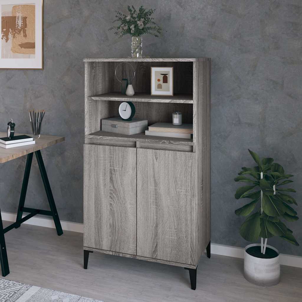 Highboard Grau Sonoma 60x36x110 cm Holzwerkstoff