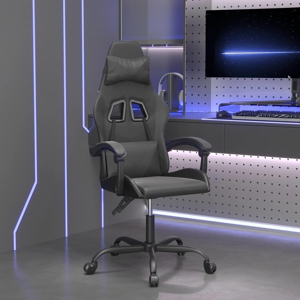 Gaming-Stuhl Schwarz Kunstleder
