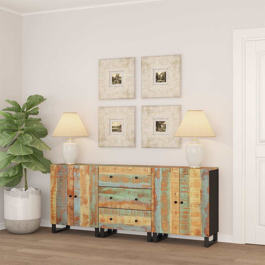 Sideboards 3 Stk. Altholz Massiv