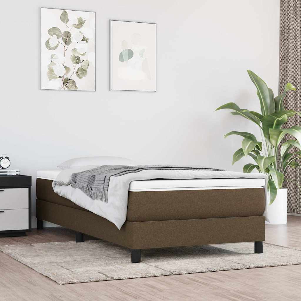 Boxspringbettgestell Dunkelbraun 80x200 cm Stoff
