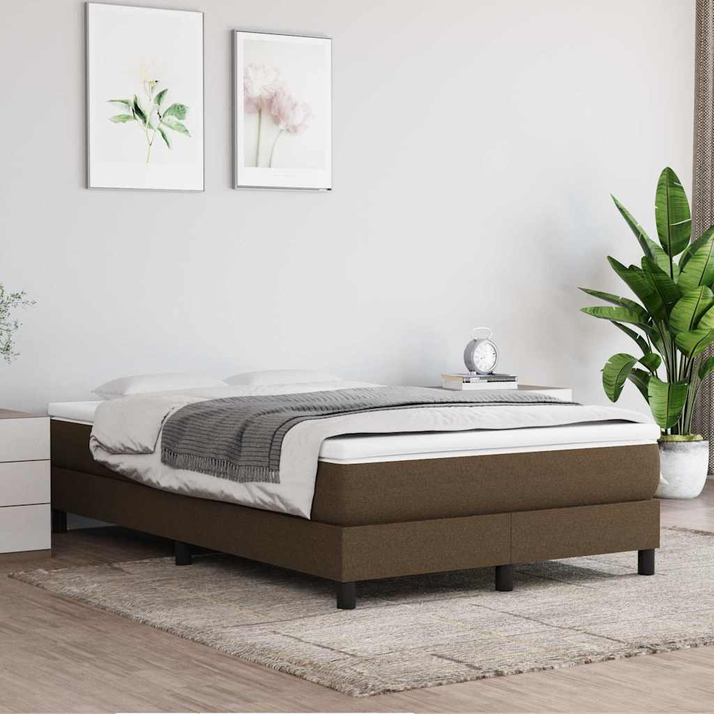 Boxspringbettgestell Dunkelbraun 120x200 cm Stoff