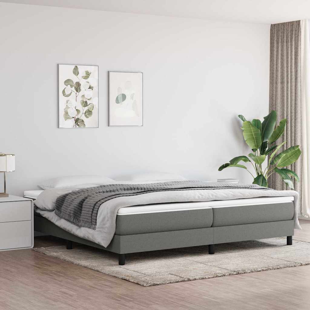 Boxspringbettgestell Dunkelgrau 200x200 cm Stoff