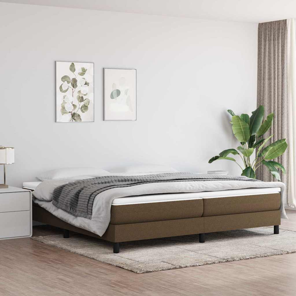 Boxspringbettgestell Dunkelbraun 200x200 cm Stoff