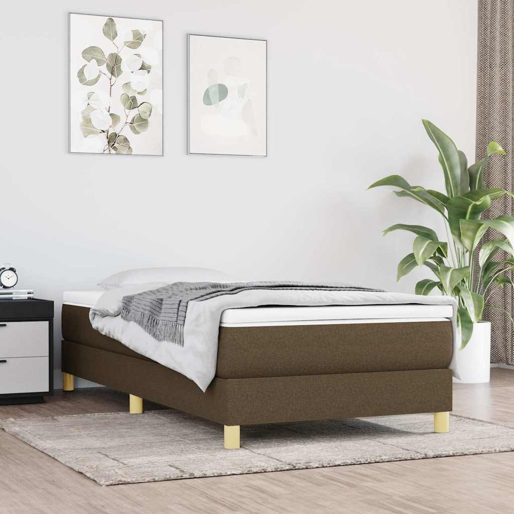 Boxspringbettgestell Dunkelbraun 90x190 cm Stoff