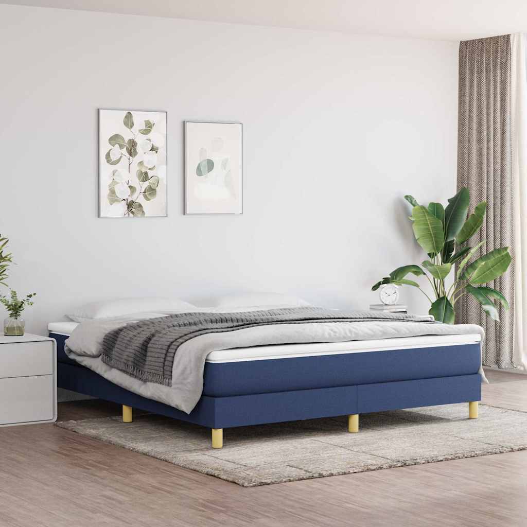 Boxspringbettgestell Blau 180x200 cm Stoff