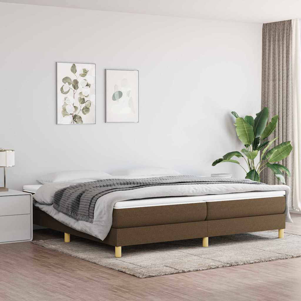 Boxspringbettgestell Dunkelbraun 200x200 cm Stoff