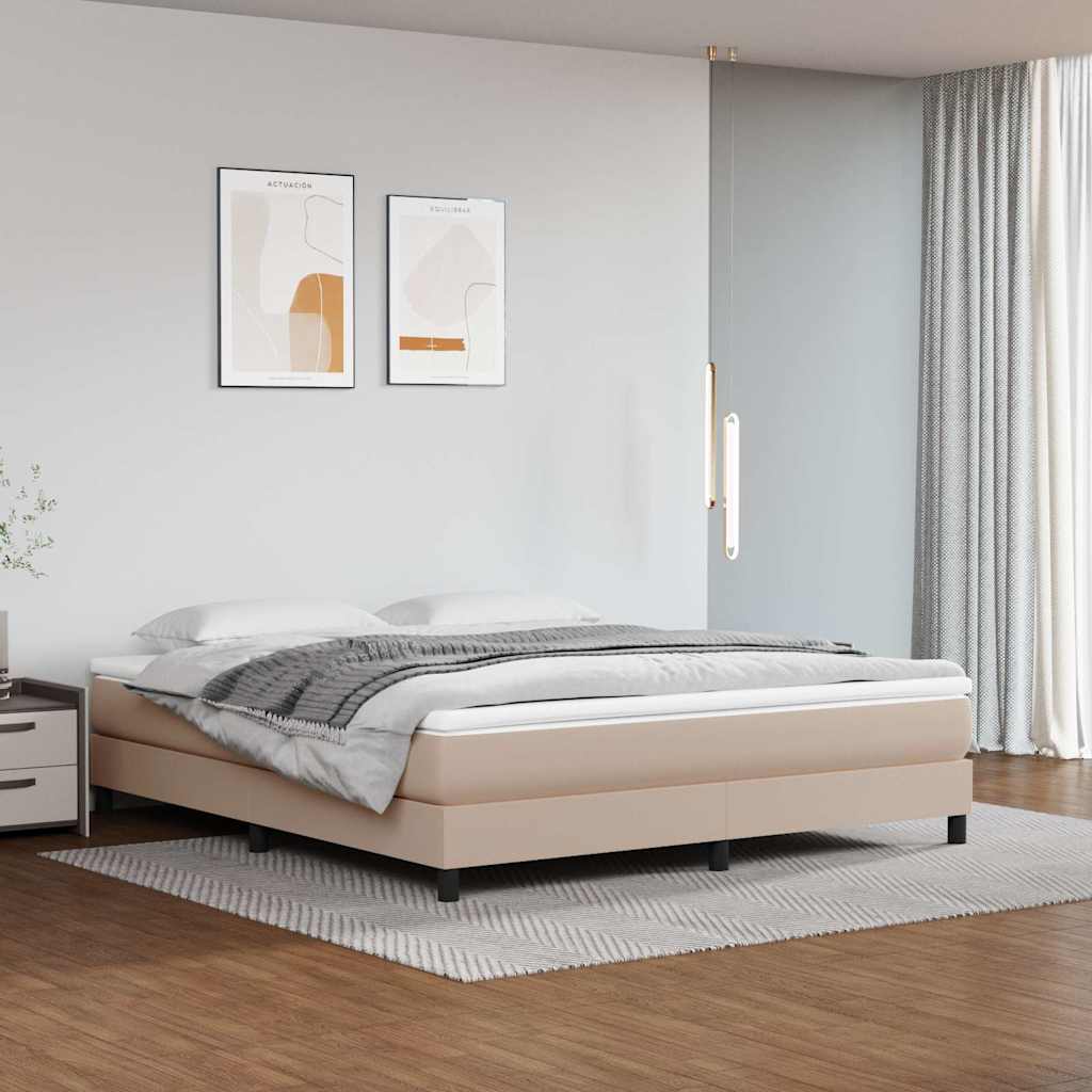 Boxspringbettgestell Cappuccino-Braun 160x200 cm Kunstleder