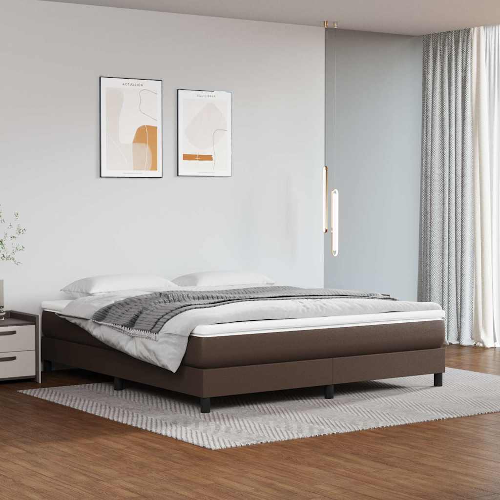 Boxspringbettgestell Braun 180x200 cm Kunstleder