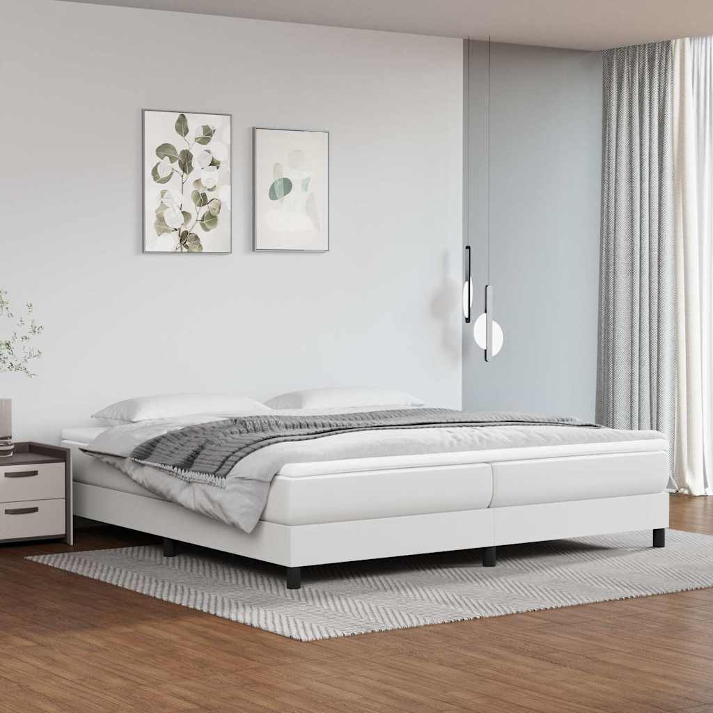 Boxspringbettgestell Weiß 200x200 cm Kunstleder
