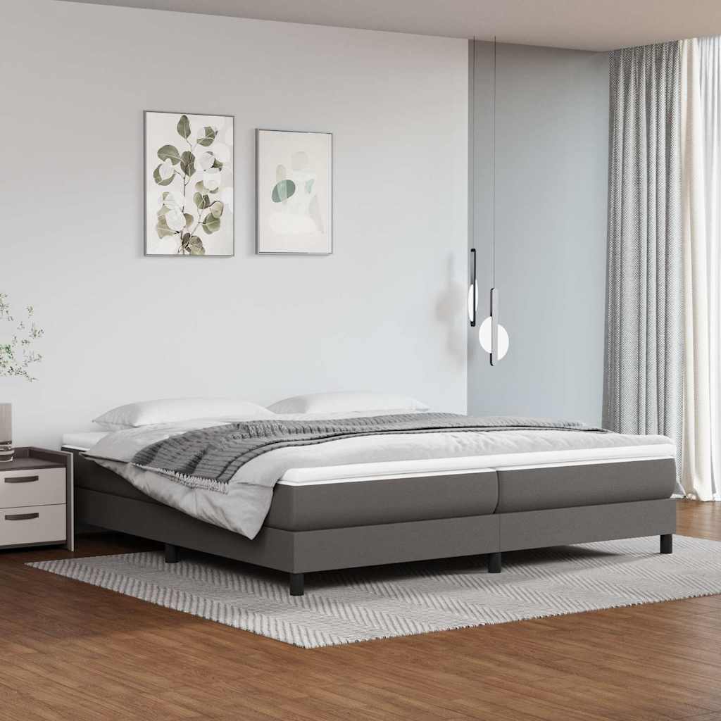 Boxspringbettgestell Grau 200x200 cm Kunstleder