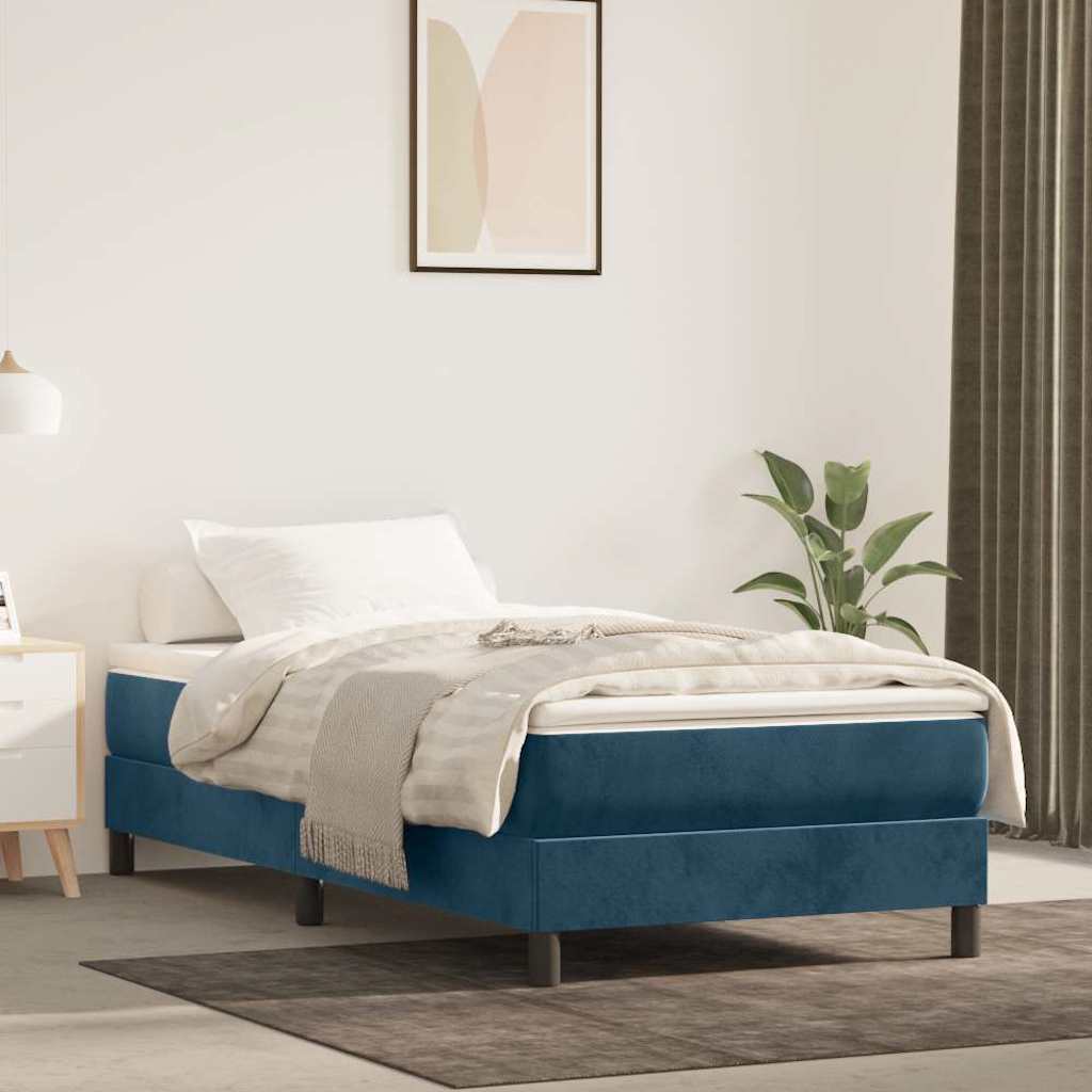 Boxspringbettgestell Dunkelblau 90x190 cm Samt