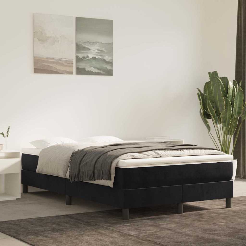 Boxspringbettgestell Schwarz 120x200 cm Samt