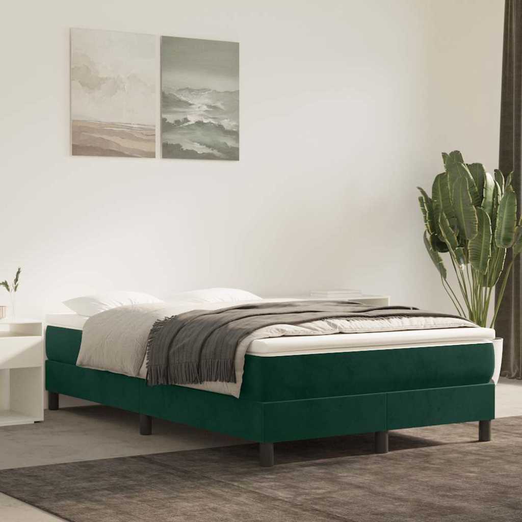 Boxspringbettgestell Dunkelgrün 120x200 cm Samt