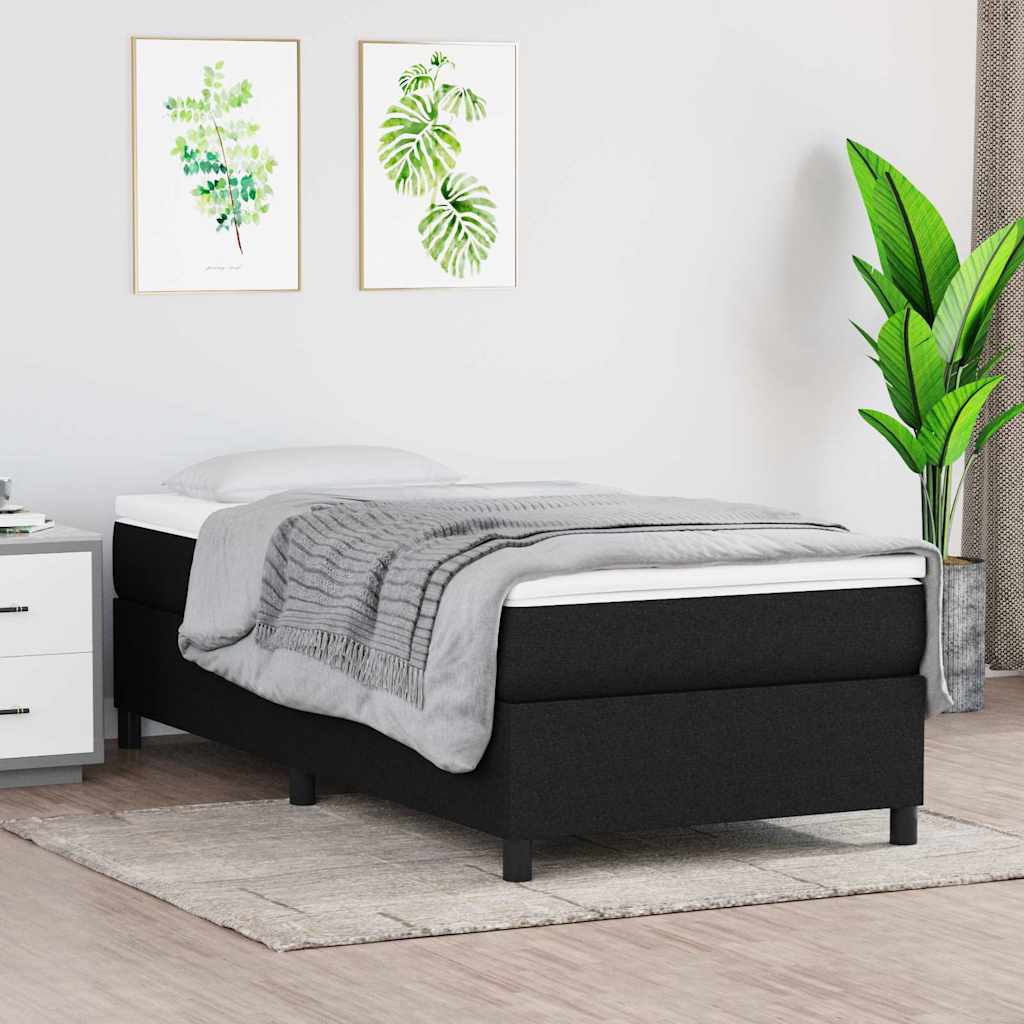 Boxspringbettgestell Schwarz 100x200 cm Stoff