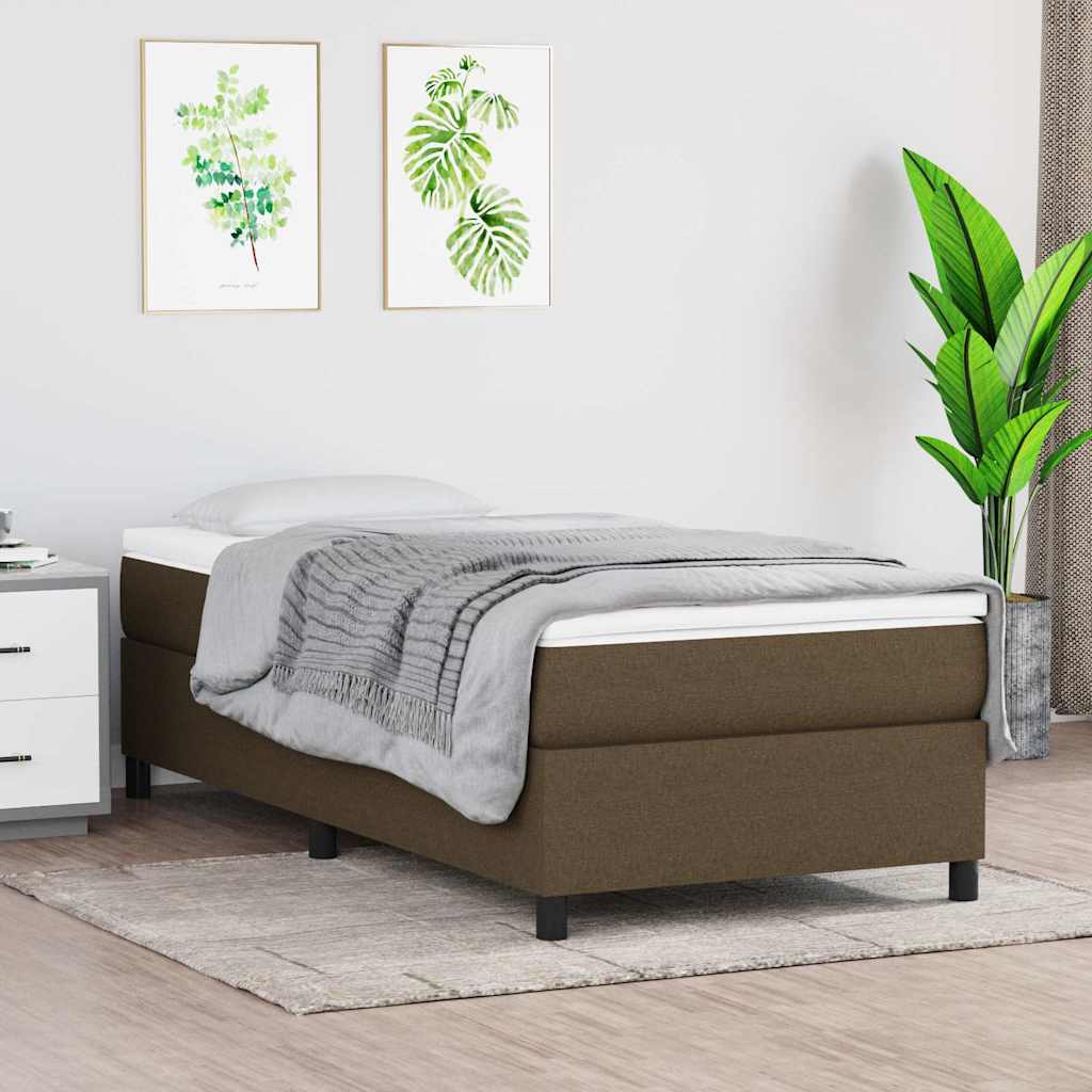 Boxspringbettgestell Dunkelbraun 100x200 cm Stoff